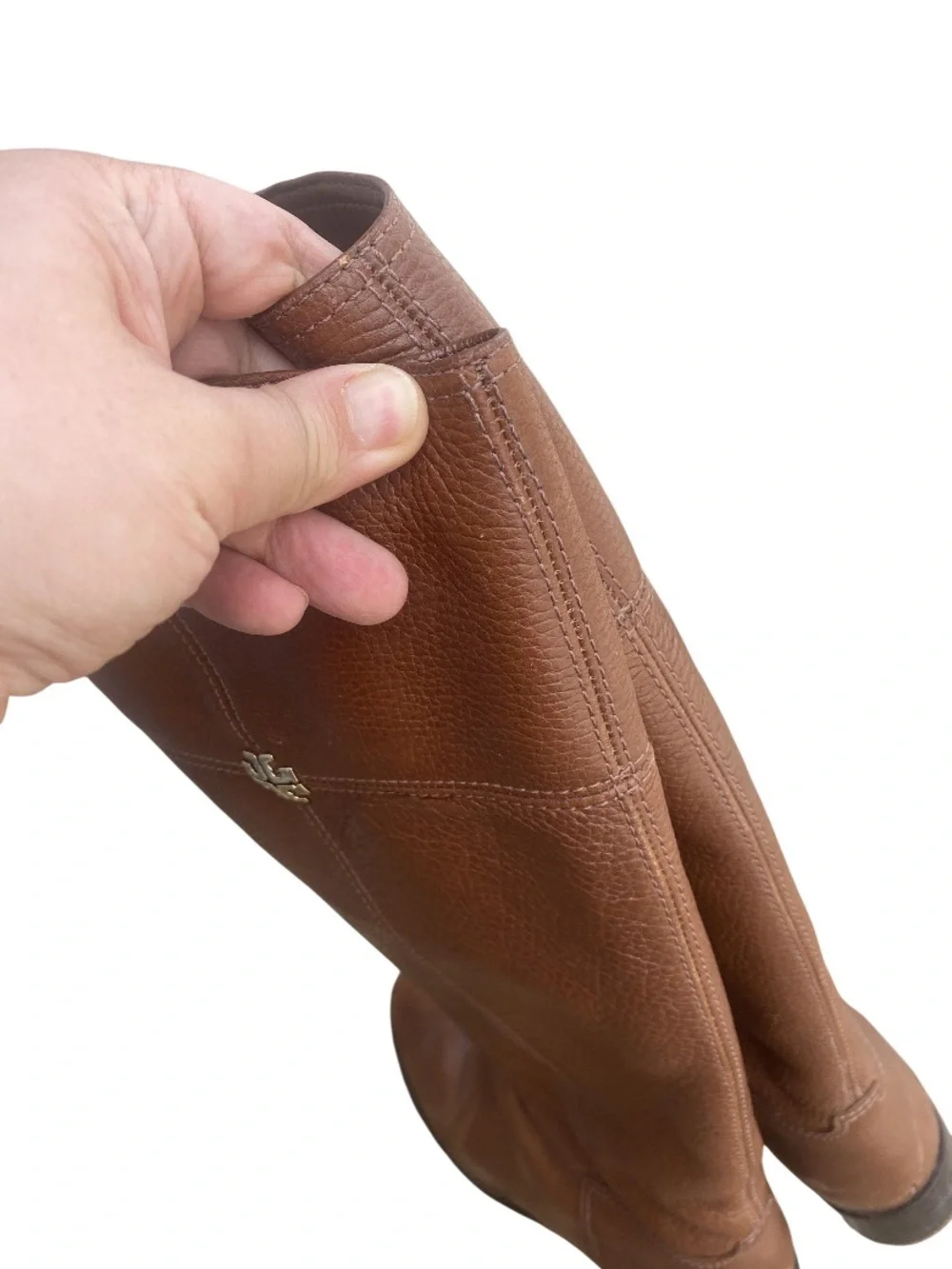 Tory Burch Cognac Leather Over-the-Knee Boots